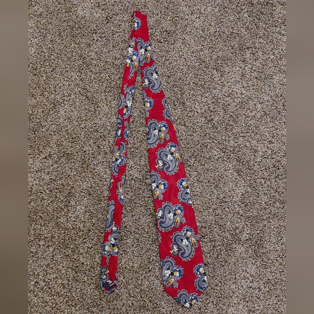 Vintage Disney Balance Collection Red and Blue Paisley Tie